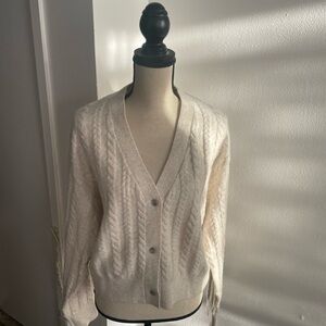 Victoria's Secret Ivory Cable Knit Cardigan